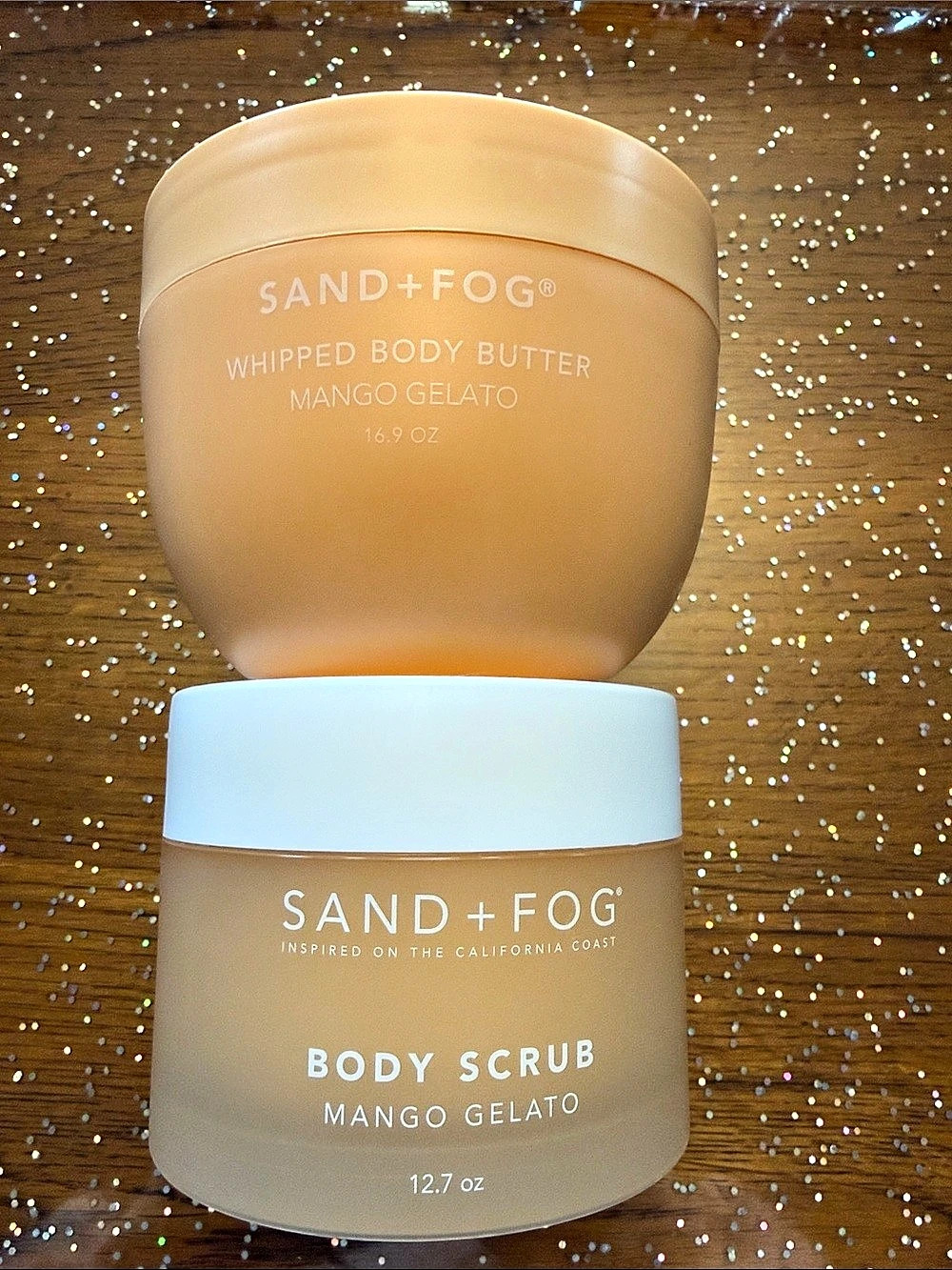 SAND+FOG Mango Gelato Whipped Body Butter and Body Scrub Set Body Care Set NWT